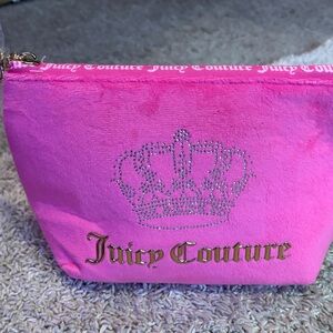 Juicy Couture Pink  velveteen Cosmetic Bag